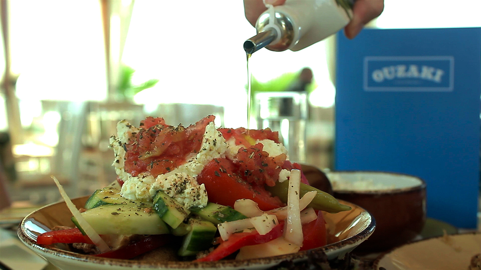 Traditional salad from ouzaki restaurant