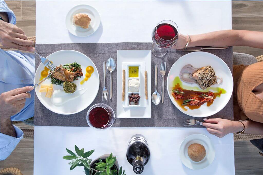 Couple having a meal